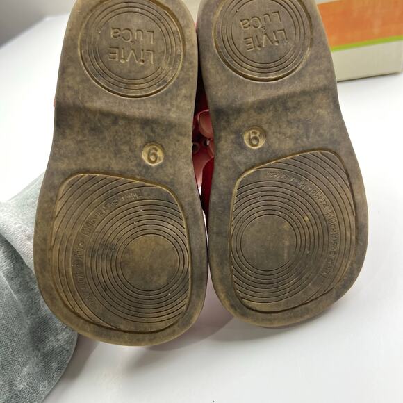 Livie & Luca Red Suede Petal Shoes - Picture 11 of 12